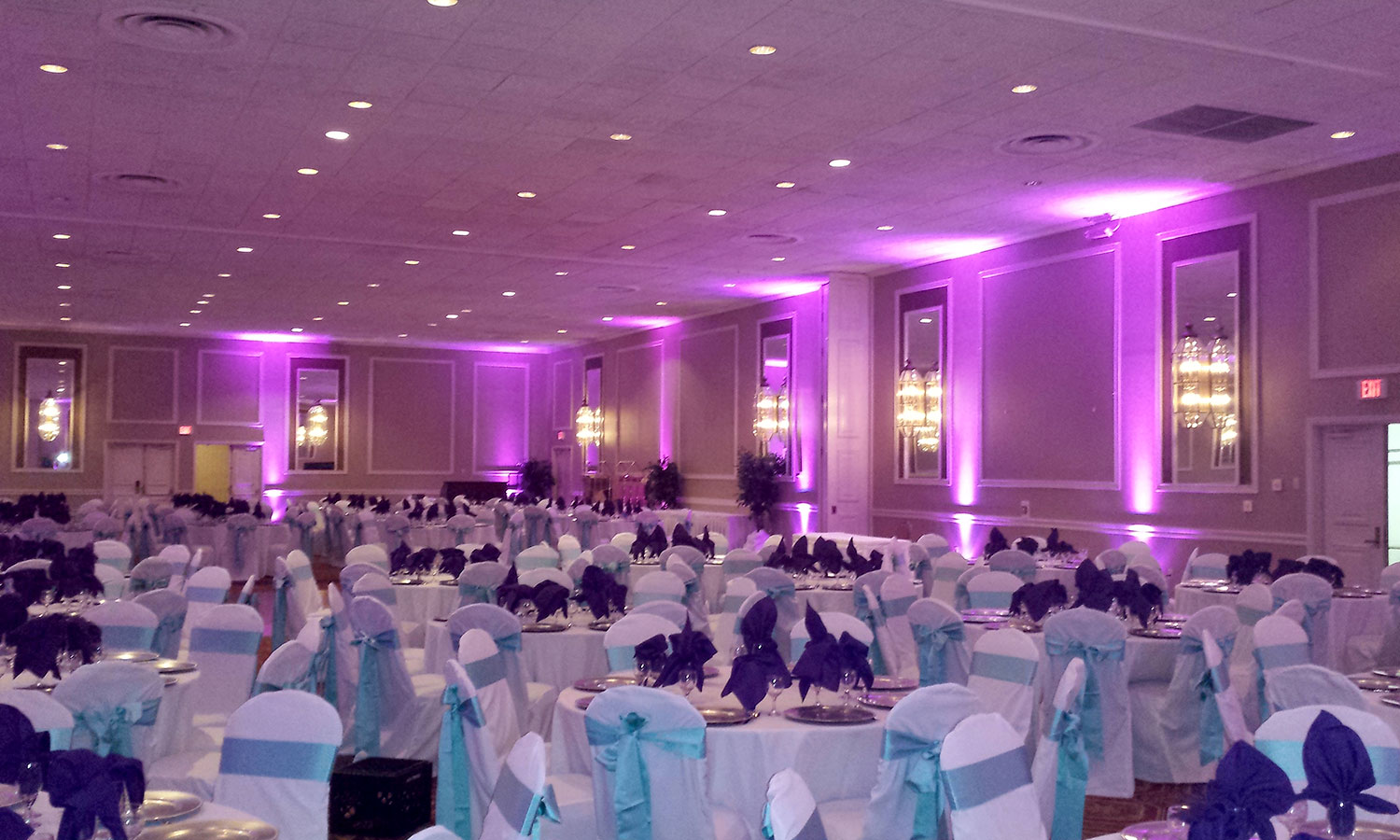 Reception Uplighting Dynamic Sounds Wedding DJs